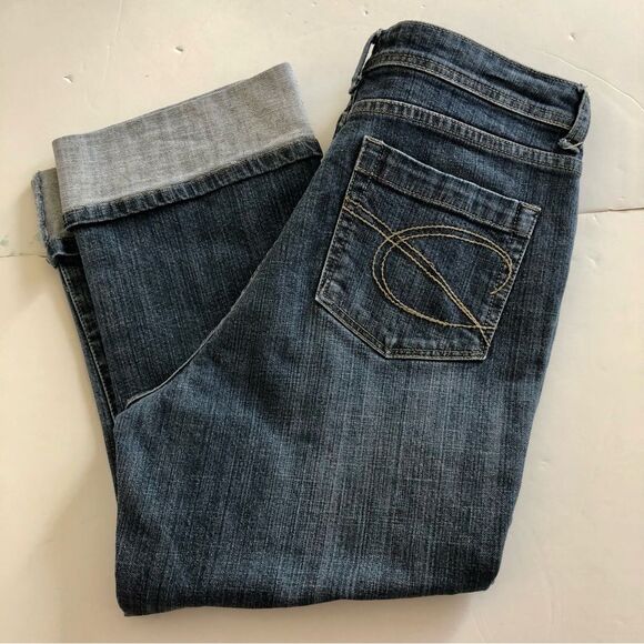 CHICO'S PLATINUM WOMEN'S JEAN'S ZODIAC CROP DEMIN STRECH SIZE 1 (8/10) MEDIUM - Picture 8 of 11